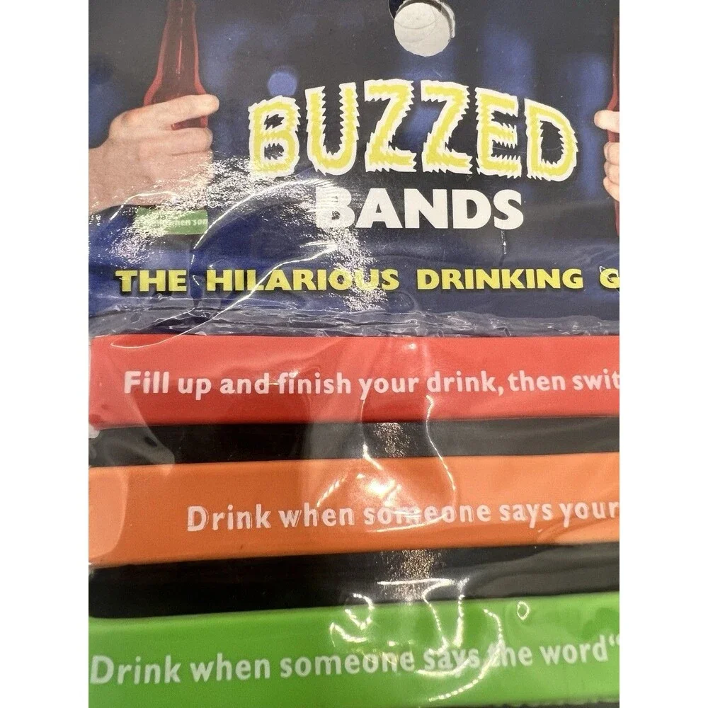 Buzzed bands - Drinking Game ice breaker drink wine marker bracelet party fun